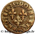Double Tournois - Louis XIII (Poitiers mint; 2nd type)