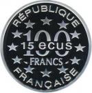 100 Francs / 15 ECUs (Arc de Triomphe)