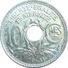 10 Centimes ("MES" underlined; year without points)