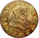 Double Tournois - Louis XIII (La Rochelle mint; 11th type)