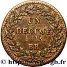 1 Décime - Louis XVIII (au L couronné, légère)