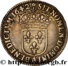 1/12 Écu, 2èmer poinçon de Warin, buste drapé et cuirassé - Louis XIII