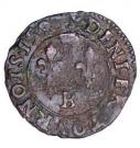 Denier Tournois - Henri IV (Dieppe; Latin text)