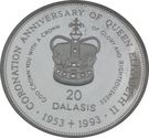 20 Dalasis (40th Anniversary of Coronation of Queen Elizabeth II)