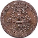 2 Macutas - Pedro V (countermarked 1 Macuta)
