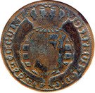2 Macutas - Maria II (countermarked 1 Macuta)