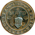 2 Macutas - Maria II (countermarked 1 Macuta)