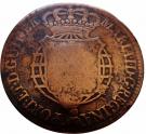 1 Macuta - Maria II (countermarked over ½ Macuta Maria I)