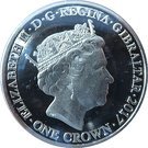 1 Crown - Elizabeth II (Battle of Ypres; Gold Plated)