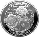 5 Pounds - Elizabeth II (Poppies)