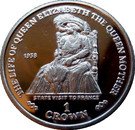 1 Crown - Elizabeth II (Queen Mother seated 1938)