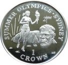 1 Crown - Elizabeth II (Aboriginal Woman holding torch)