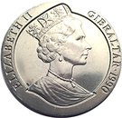 1 Crown - Elizabeth II (Postage Stamp)