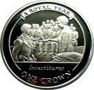 1 Crown - Elizabeth II (Investiture of Prince Charles)