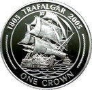 1 Crown - Elizabeth II (Naval Ship going right)