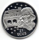 21 ECUs -  Elizabeth II (Napoleon / Euro Tunnel)