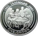 1 Crown - Elizabeth II (Nelson seated at table with officers)