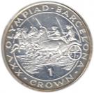 1 Crown - Elizabeth II (Chariot Racing; Silver Proof Issue)