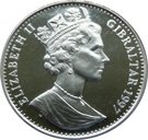 1 Crown - Elizabeth II (Golden Wedding-Engagement Photograph)