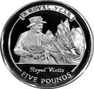 5 Pounds - Elizabeth II Royal Visits