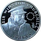 14 ECUS - Elizabeth II (Sir Winston Churchill; Piedfort)