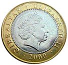 2 Pounds - Elizabeth II (Hercules and the Cerberus)