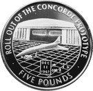5 Pounds - Elizabeth II (Roll out of the Concorde Prototype)