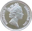 2 Pounds - Elizabeth II (1st Royal Visit to Gibraltar)