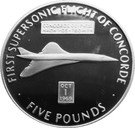 5 Pounds - Elizabeth II (First Supersonic Flight of Concorde)