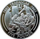 5 Pounds - Elizabeth II (Nelson with officers)