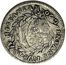 50 Paras (Countermarked over 20 Grani Ferdinando IV)