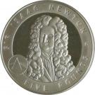 5 Pounds - Elizabeth II (Sir Isaac Newton; Silver Proof Issue)