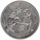 2 Pounds - Elizabeth II (Golden Wedding)