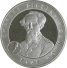 5 Pounds - Elizabeth II (Charles Dickens; Silver Proof Issue)
