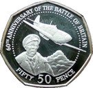 50 Pence - Elizabeth II (60th Anniversary -Battle of Britain - Silver)