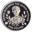 1 Pound - Elizabeth II (Queen Mother - Silver)