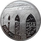 5 Pounds - Elizabeth II (4th Portrait; Train Crossing the Viaduct)