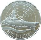 5 Pounds - Elizabeth II (HMS Daring)