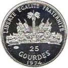 25 Gourdes (Bicentenary of the United States)
