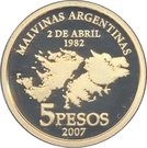 5 Pesos (25th Anniversary of the South Atlantic War)