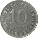 10 Centavos (larger head, smooth edge)