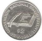 2 Pesos (National Constitution Convention - Silver Issue)
