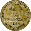 10 Krajczár - I. Ferenc József (Franz Joseph I; 1848/1867-1916)