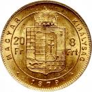 20 Francs / 8 Forint - I. Ferenc József (Franz Joseph I; 1848/1867-1916)