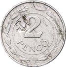 2 Pengő - Miklós Horthy (Red Army Counterstamp)