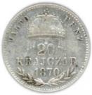 20 Krajczár - I. Ferenc József (Franz Joseph I; 1848/1867-1916)