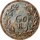 60 Réis - Maria II (Damão Mint)
