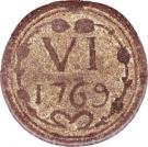 VI Réis - José I (Goa mint)