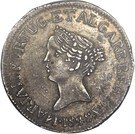 1 Rupia - Maria II (Small bust, Goa Mint)