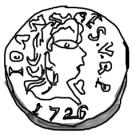 300 Réis - João V (Goa mint)